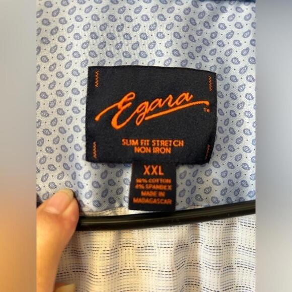 Egara slim fit stretch NO IRON long sleeve button down shirt - Picture 5 of 5